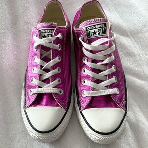 Converse All-Star Dark Pink Metallic Sneakers